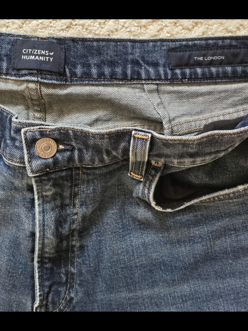 Citizens Of Humanity Men's Indigo Straight Jeans 36x29 - Picture 2 of 6